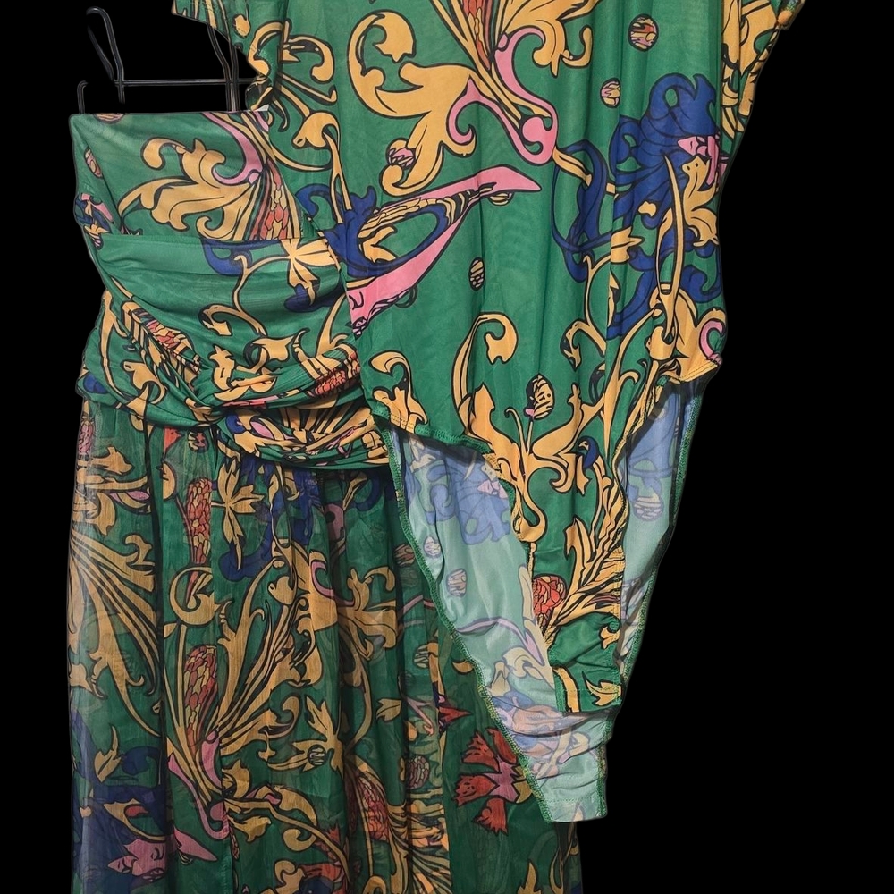 Green Floral Women's Dress